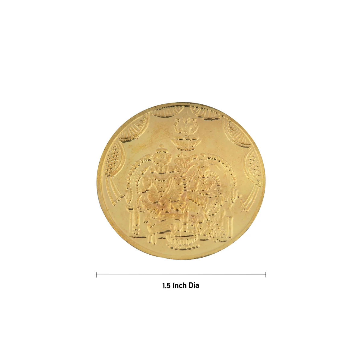 Lakshmi Kubera Coin - 1.5 Inches | Laxmi Kubera Coins/ Single Coin/ Gold Polish Kubera Lakshmi Coin for Pooja - Image 3