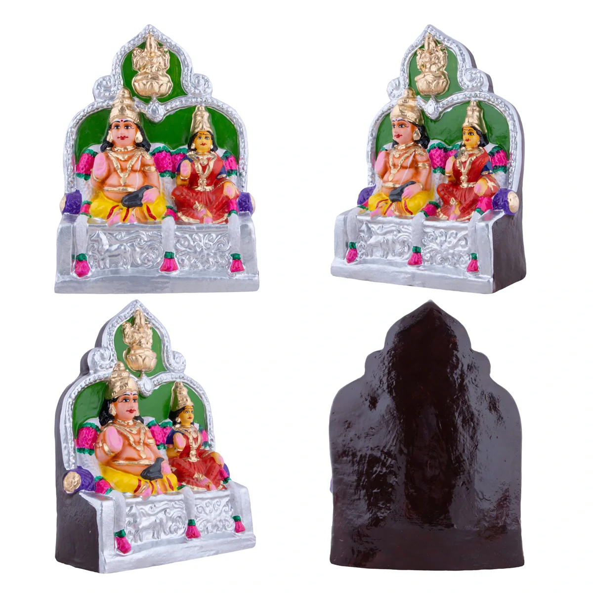 Lakshmi Kubera Clay Golu Bommai Set - 11 x 8 Inches | Giri Golu Doll/ Navaratri Golu Bomma/Gombe/Bommai - Image 2
