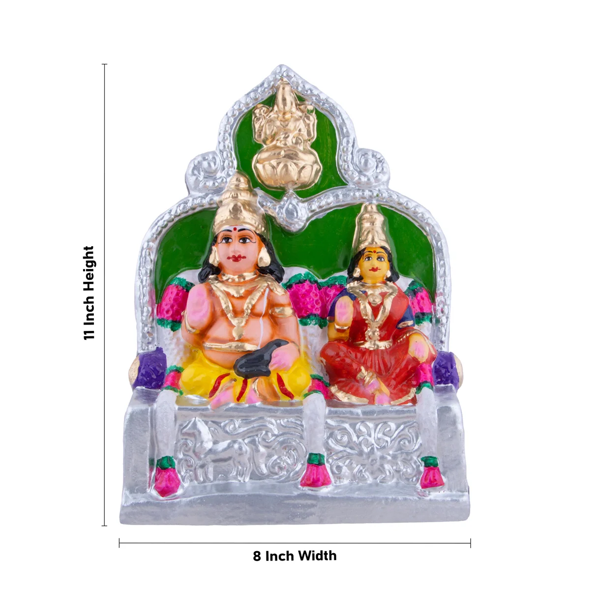 Lakshmi Kubera Clay Golu Bommai Set - 11 x 8 Inches | Giri Golu Doll/ Navaratri Golu Bomma/Gombe/Bommai - Image 4