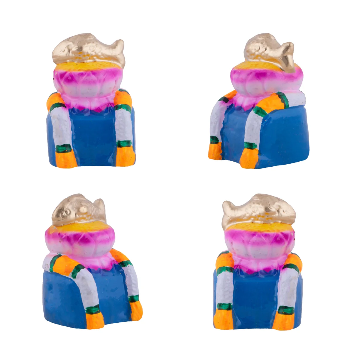 Lakshmi Kubera Clay Golu Bommai Set - 11 x 8 Inches | Giri Golu Doll/ Navaratri Golu Bomma/Gombe/Bommai - Image 5
