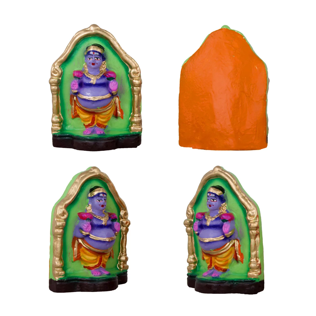 Lakshmi Kuberar Clay Golu Bommai Set - 12 x 8.5 Inches | Giri Golu Doll/ Navaratri Golu Bomma/Gombe/Bommai - Image 2