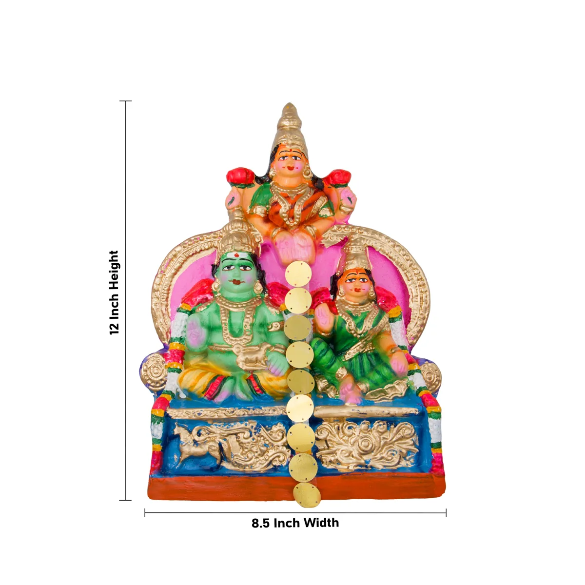 Lakshmi Kuberar Clay Golu Bommai Set - 12 x 8.5 Inches | Giri Golu Doll/ Navaratri Golu Bomma/Gombe/Bommai - Image 5