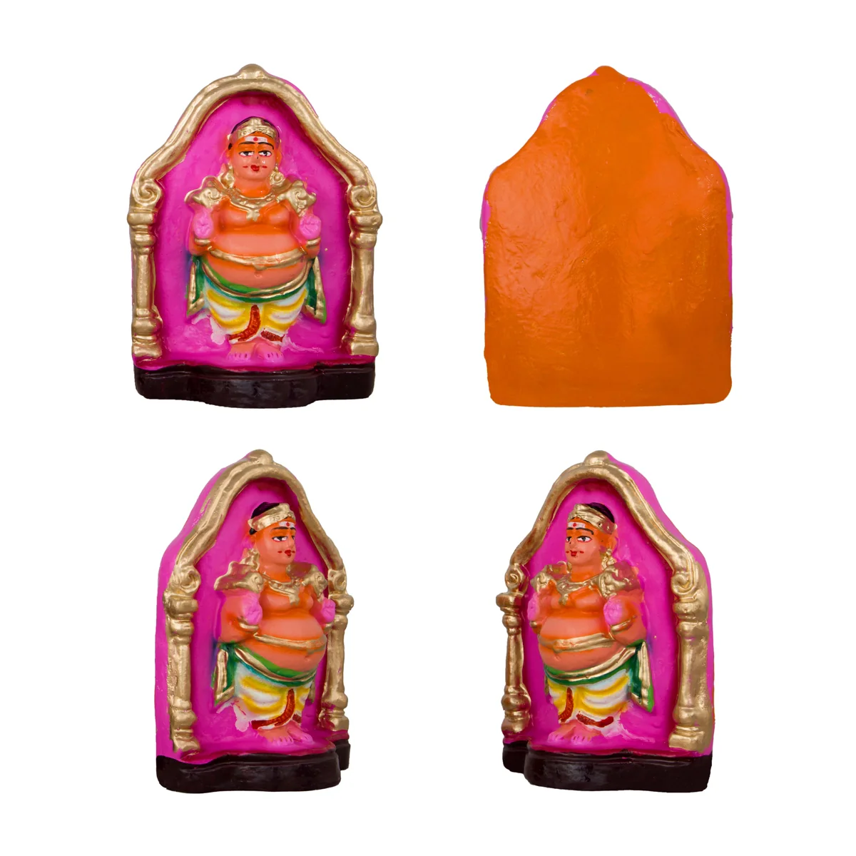 Lakshmi Kuberar Clay Golu Bommai Set - 12 x 8.5 Inches | Giri Golu Doll/ Navaratri Golu Bomma/Gombe/Bommai - Image 6