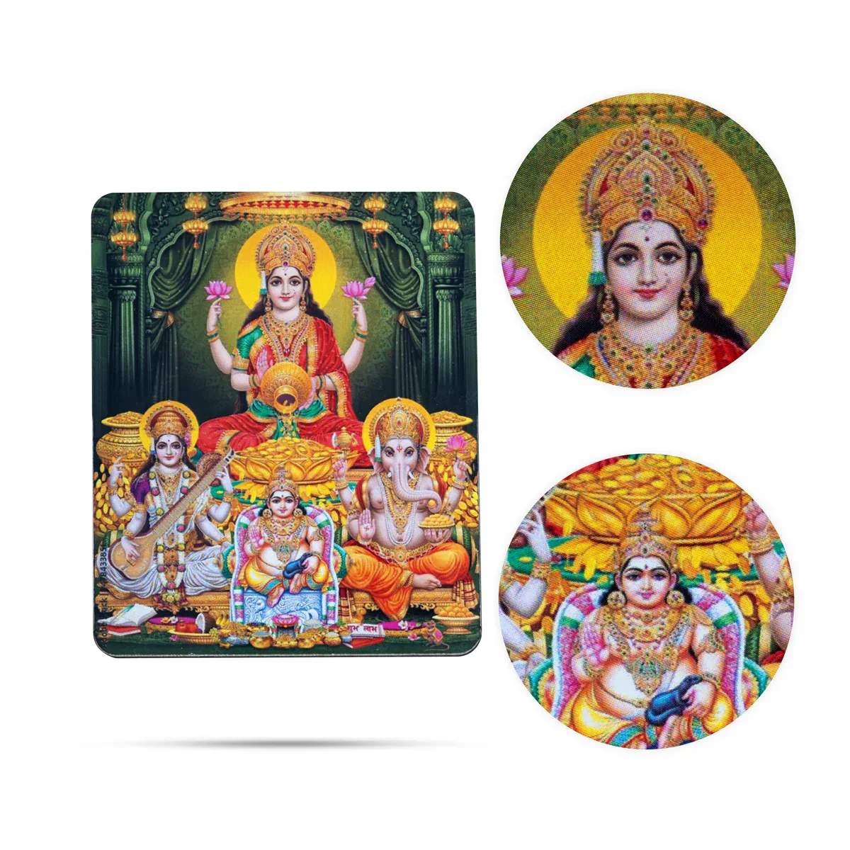 Lakshmi Kuberar Fridge Magnet - 3 x 2 Inches | Photo Magnet/ Single Layer Picture Magnet for Home - Image 2