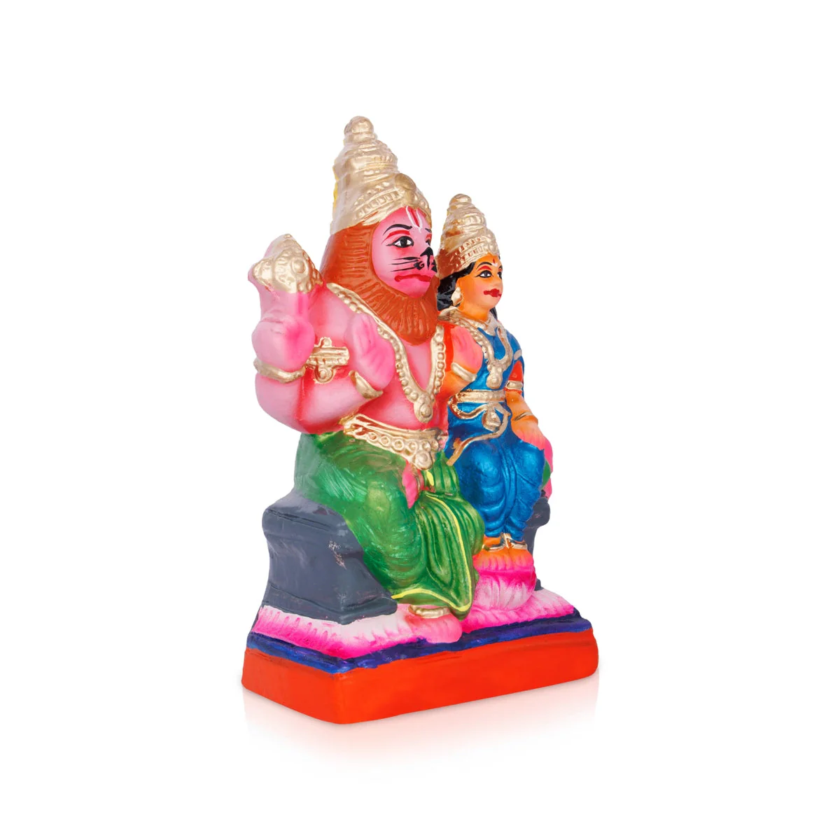 Lakshmi Narasimha Idol Clay Golu Bommai - 9.5 X 5 Inches | Giri Golu Doll/ Navaratri Gombe/ Navratri Decor - Image 3