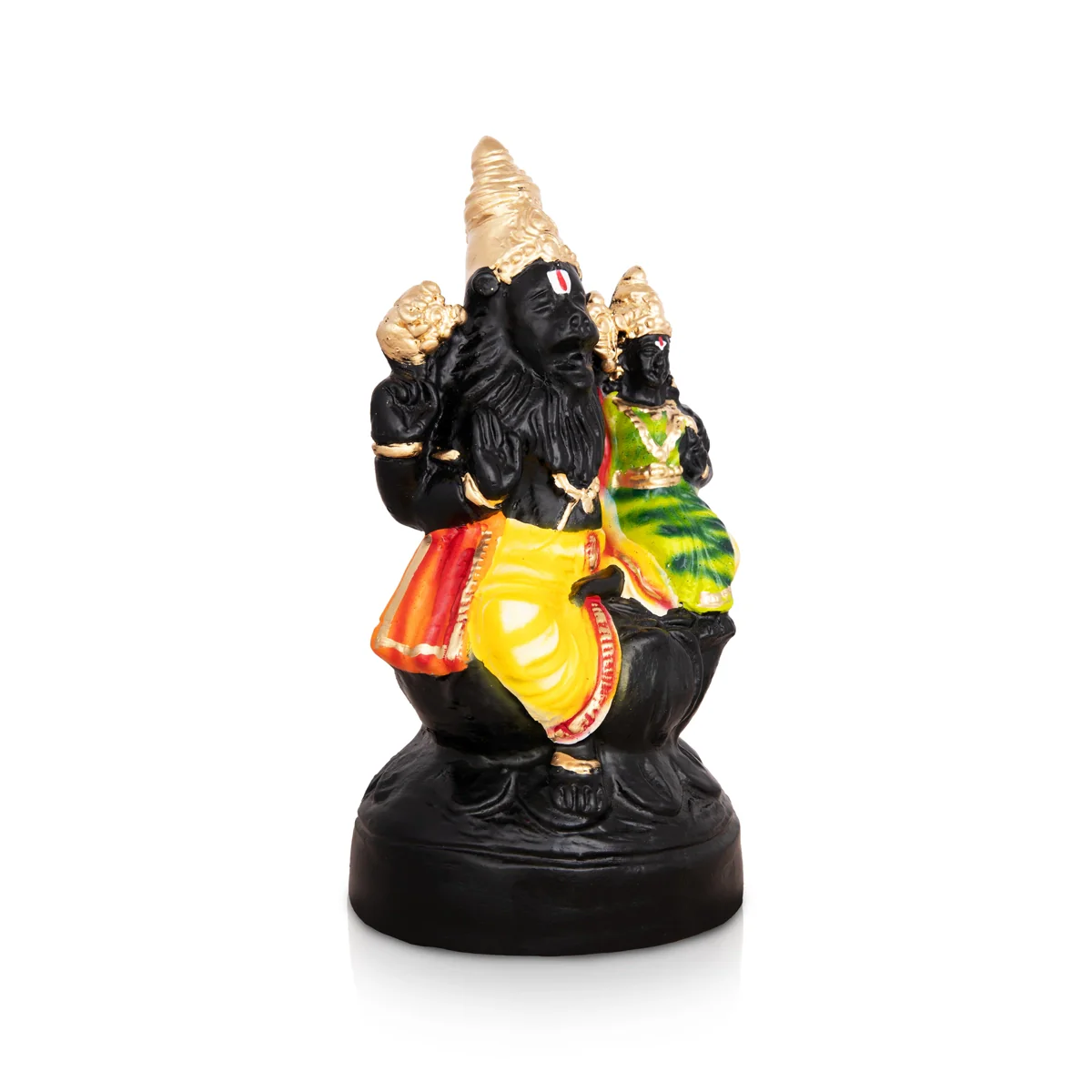 Lakshmi Narasimha Idol Paper Mache Golu Bommai- 10 X 5 Inches | Giri Golu Doll/ Navaratri Gombe/Navratri Décor - Image 2