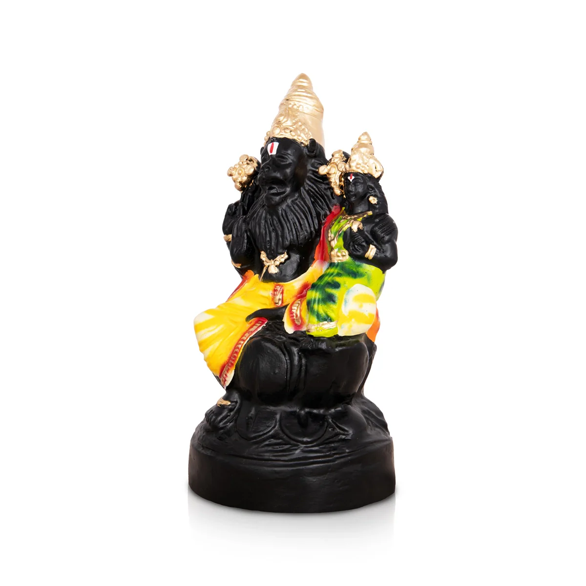 Lakshmi Narasimha Idol Paper Mache Golu Bommai- 10 X 5 Inches | Giri Golu Doll/ Navaratri Gombe/Navratri Décor - Image 3