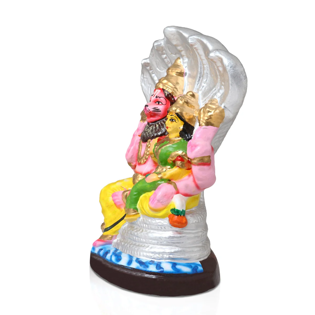 Lakshmi Narasimha Swamy Vigraham Clay Golu Bommai- 10 X 6 Inches | Giri Golu Doll/Navaratri Gombe/Navratri Decor - Image 4