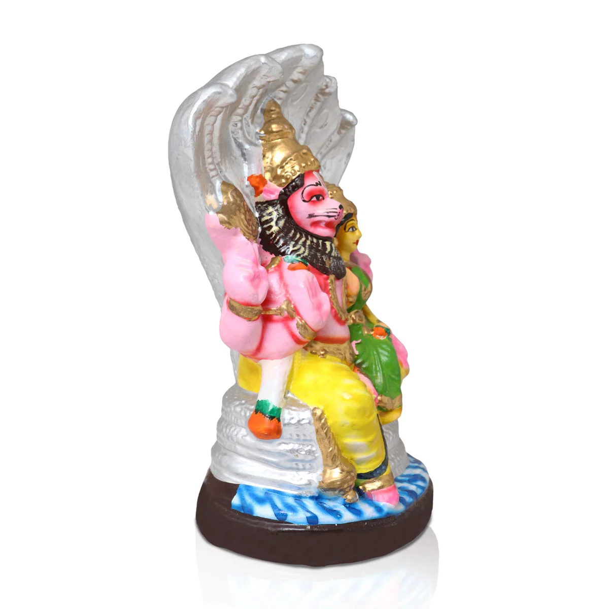 Lakshmi Narasimha Swamy Vigraham Clay Golu Bommai- 10 X 6 Inches | Giri Golu Doll/Navaratri Gombe/Navratri Decor - Image 5