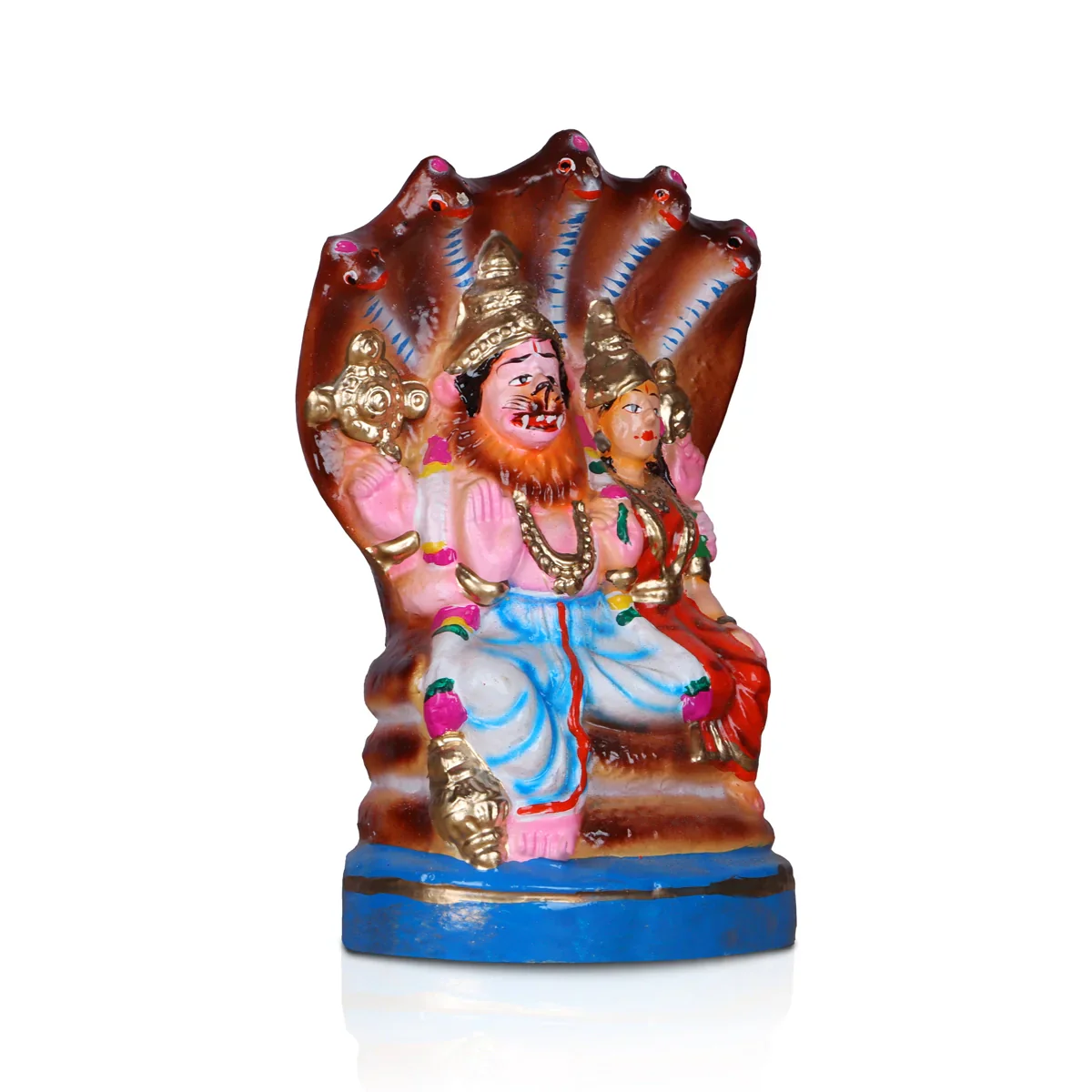 Lakshmi Narasimhar Clay Golu Bommai - 10 Inches | Giri Golu Doll/ Navaratri Golu Bomma/Gombe/Bommai - Image 2