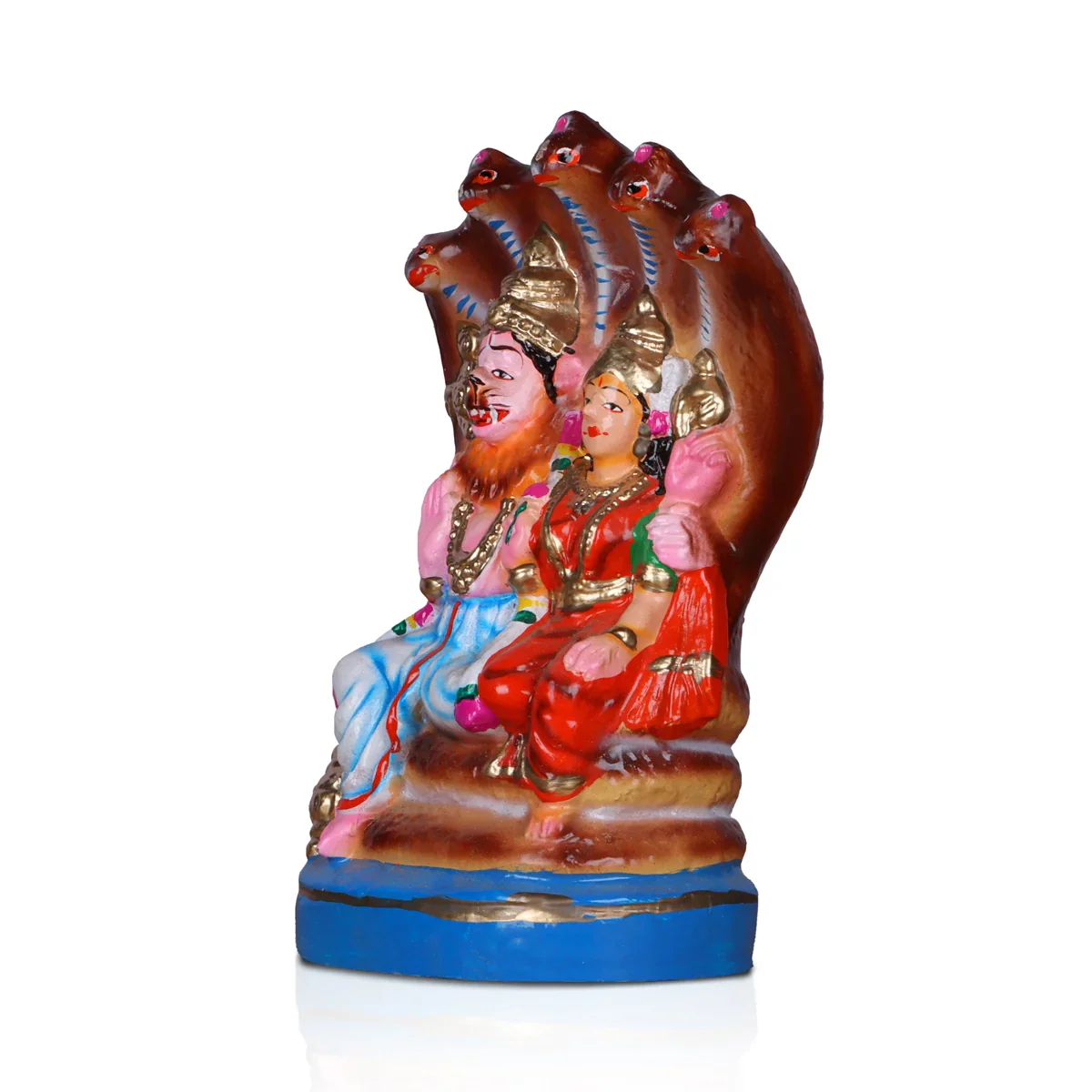 Lakshmi Narasimhar Clay Golu Bommai - 10 Inches | Giri Golu Doll/ Navaratri Golu Bomma/Gombe/Bommai - Image 4