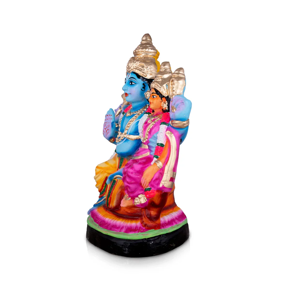 Lakshmi Narayanan Paper Mache Golu Bommai - 12 x 8.5 Inches | Giri Golu Doll/ Navaratri Golu Bomma/Gombe/Bommai - Image 2