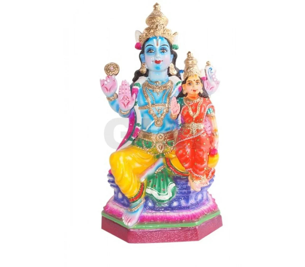 Lakshmi Narayanan Paper Mache Golu Bommai - 15 Inches | Giri Golu Doll/ Navaratri Golu Bomma/Gombe/Bommai - Image 2