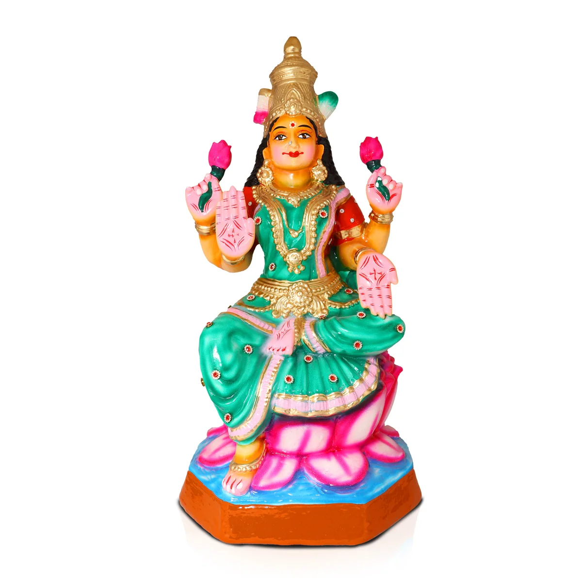 Lakshmi Paper Mache Golu Bommai - 21 x 10 Inches | Giri Golu Doll/ Navaratri Golu Bomma/Gombe/Bommai - Image 2