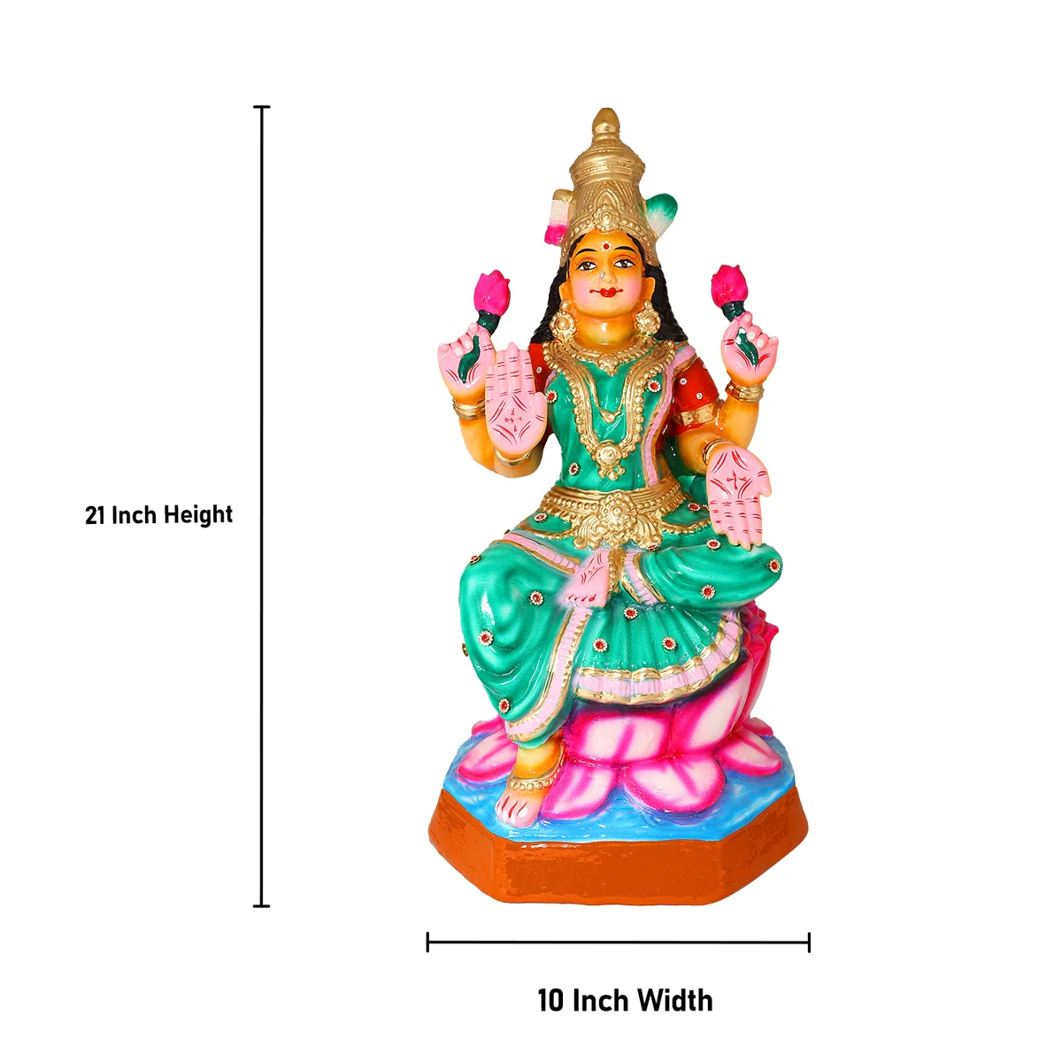 Lakshmi Paper Mache Golu Bommai - 21 x 10 Inches | Giri Golu Doll/ Navaratri Golu Bomma/Gombe/Bommai - Image 6