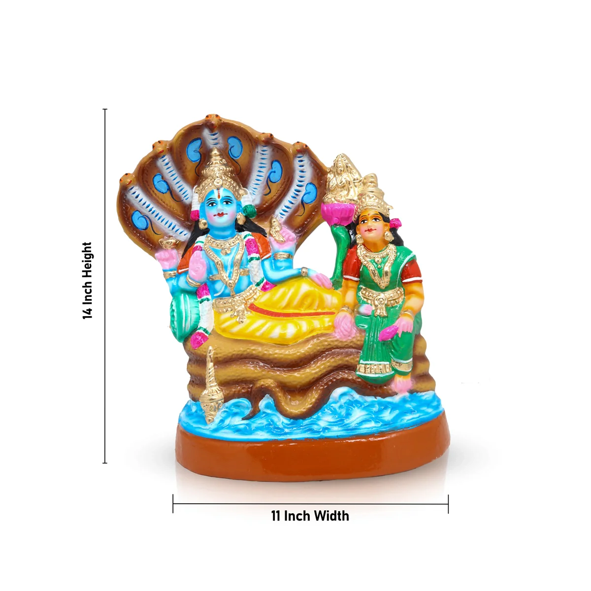 Lakshmi Ranganathar Paper Mache Golu Bommai - 14 x 11 Inches | Giri Golu Doll/ Navaratri Golu Bomma/Gombe - Image 5