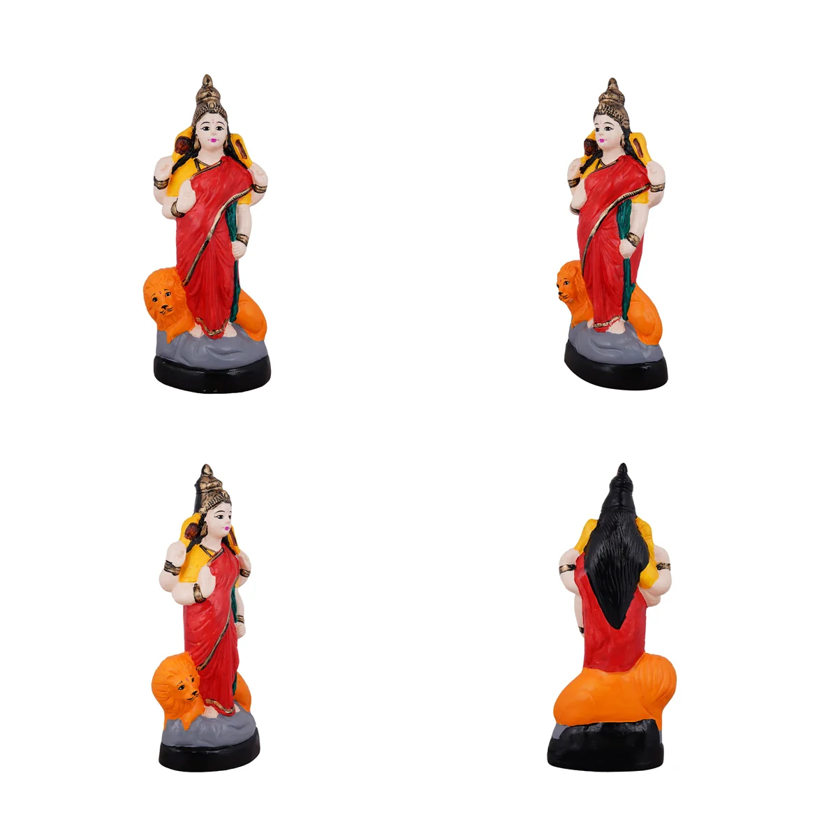 Lakshmi Saraswati Durga Paper Mache Golu Bommai Set - 17 x 7 Inches | Giri Golu Doll/Navaratri Golu Bomma/Gombe - Image 4