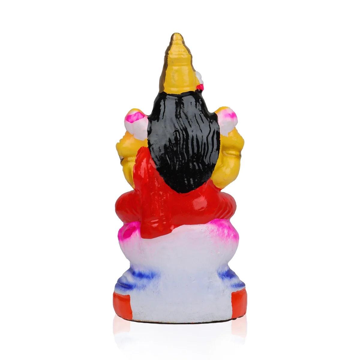 Lakshmi Sitting Clay Golu Bommai - 8 x 4 Inches | Giri Golu Doll/ Navaratri Golu Bomma/Gombe/Bommai - Image 6