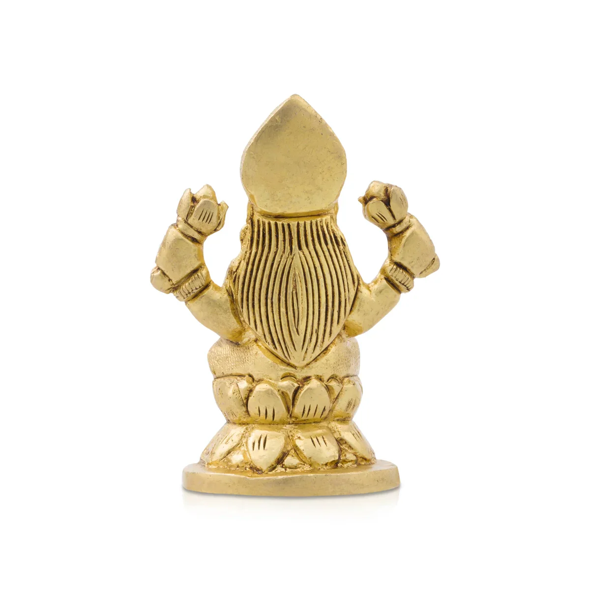 Lakshmi Statue - 3 x 2.25 Inches | Antique Brass Statue/ Laxmi Idol for Pooja/ 260 Gms Approx - Image 3