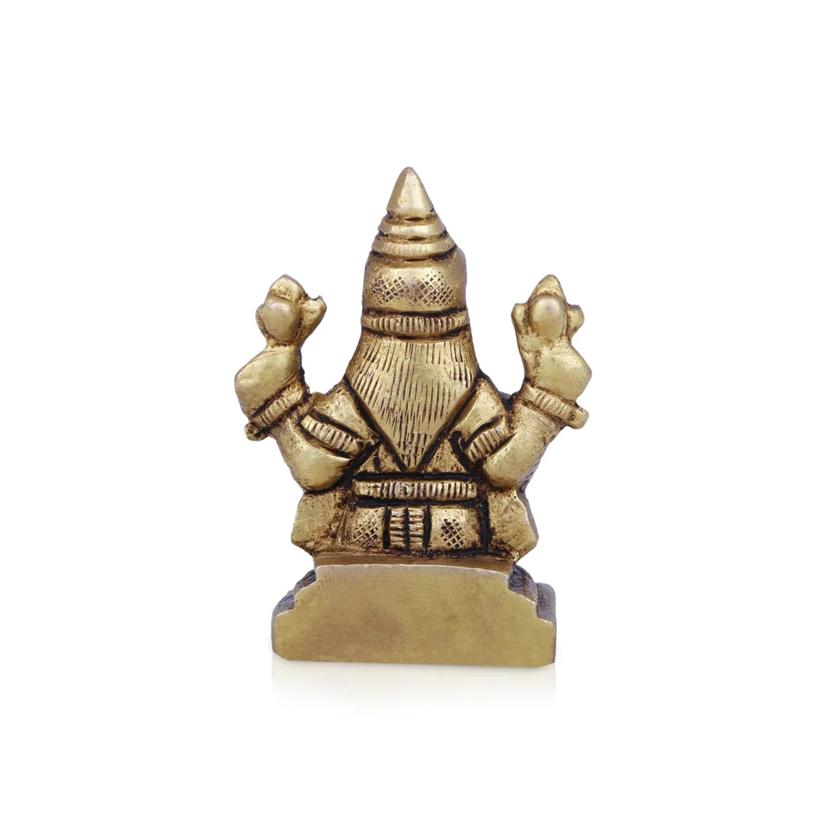 Laxmi Idol - 2 x 1.5 Inches | Antique Brass Idol/ Lakshmi Idol/ Lakshmi Murti for Pooja - Image 5