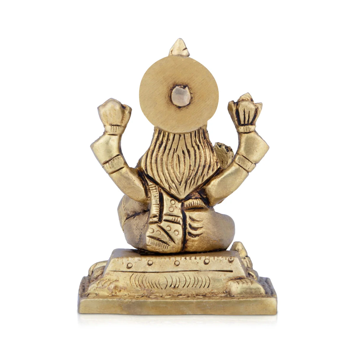 Lakshmi Statue Sitting On Base - 3 x 2 Inches | Laxmi Idol/ Lakshmi Idol/ Antique Brass Idol for Pooja - Image 4