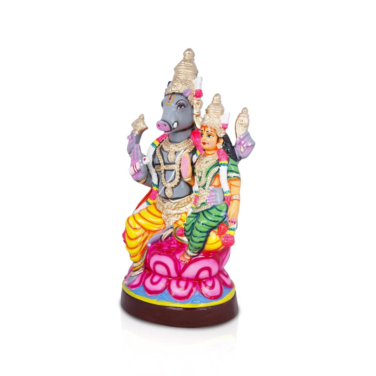 Lakshmi Varaha Paper Mache Golu Bommai - 22 x 11 Inches | Giri Golu Doll/ Navaratri Golu Bomma/Gombe/Bommai - Image 2