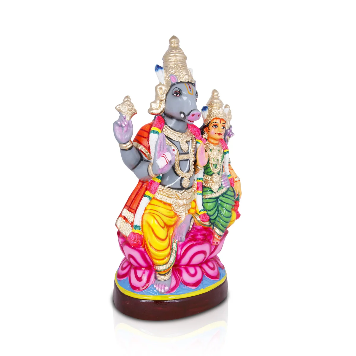 Lakshmi Varaha Paper Mache Golu Bommai - 22 x 11 Inches | Giri Golu Doll/ Navaratri Golu Bomma/Gombe/Bommai - Image 4