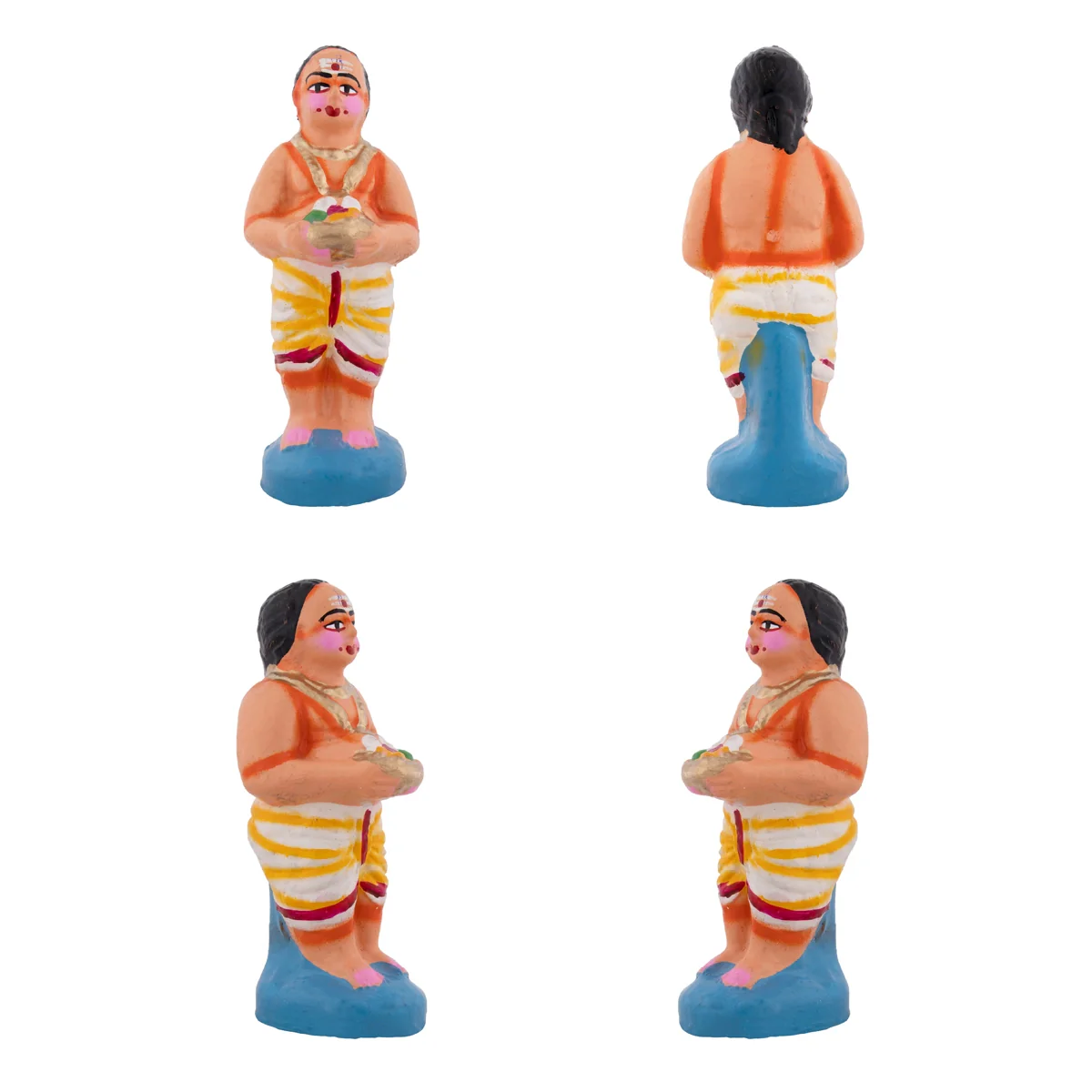 Lakshmi Vilakku Poojai Clay Golu Bommai Set - 15 x 9 Inches | Giri Golu Doll/ Navaratri Golu Bomma/Gombe/Bommai - Image 10
