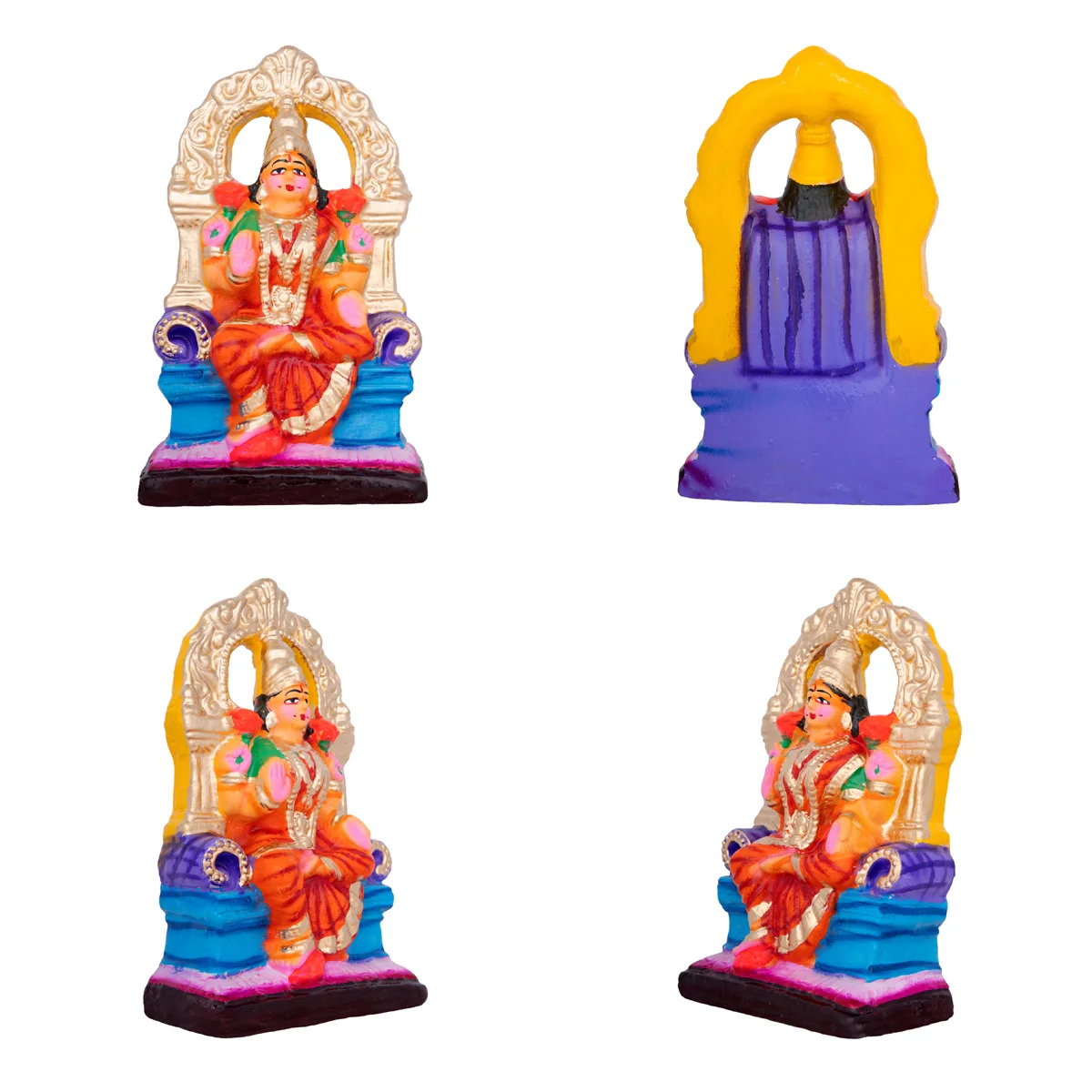 Lakshmi Vilakku Poojai Clay Golu Bommai Set - 15 x 9 Inches | Giri Golu Doll/ Navaratri Golu Bomma/Gombe/Bommai - Image 12