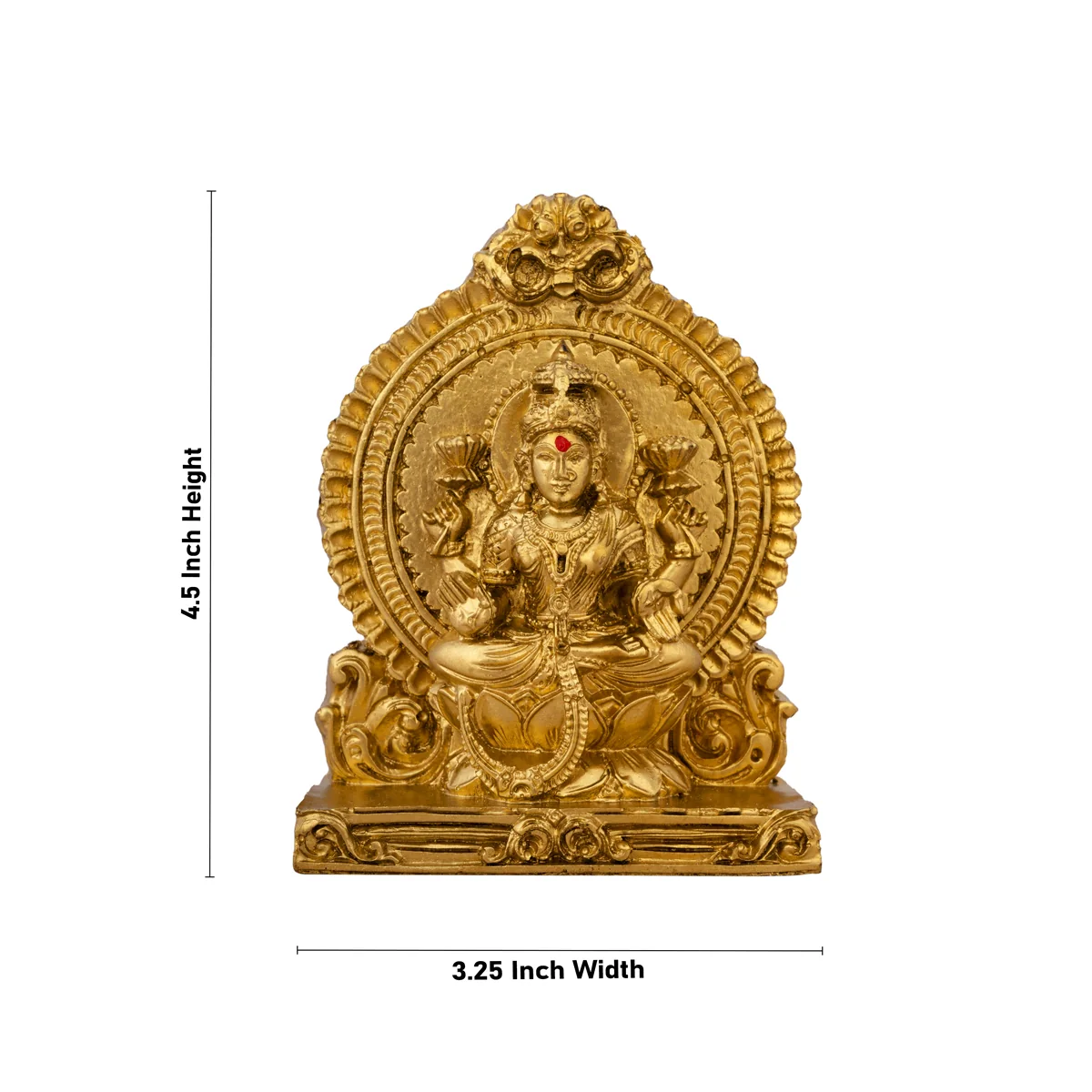 Lakshmi Idol With Arch - 4.5 x 3.25 Inches | Laxmi Murti/ Resin Statue/ Lakshmi Murti for Pooja - Image 5