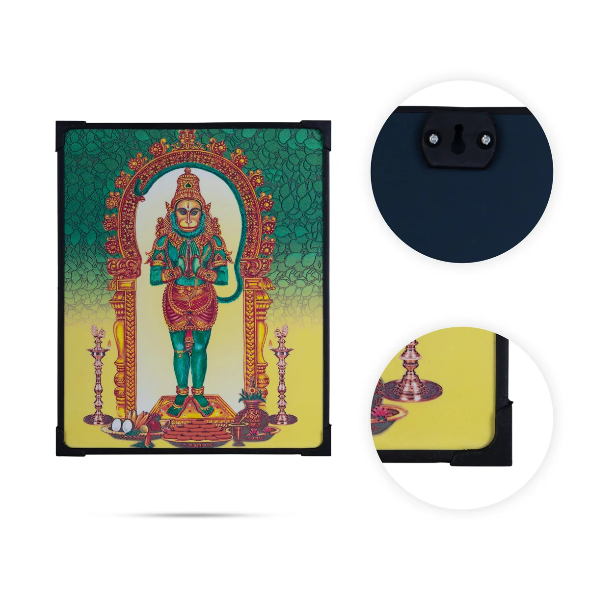 Hanuman Design Laminated Photo Frame - 11 x 9 Inches | Standing Anjaneya Laminated Picture Frame for Home Decor - Image 2