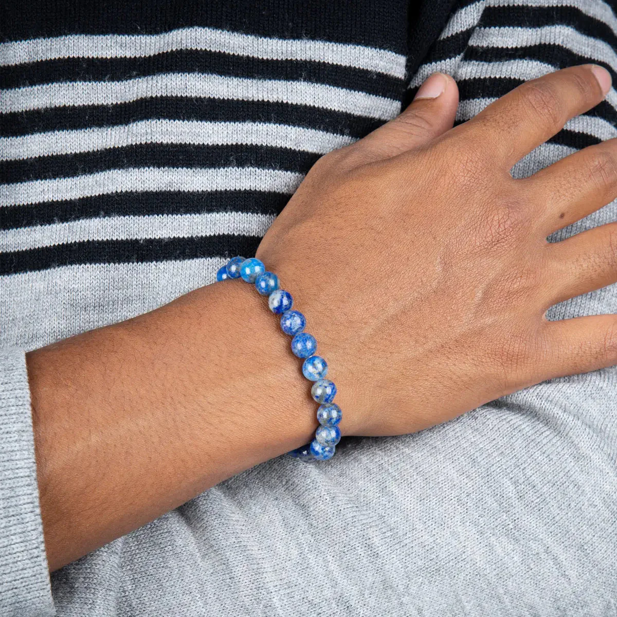 Lapis Lazuli Bracelet - 2.5 Inches | Lapis Stone Bracelet/ Crystal Bracelet For Inner Peace & Energy Balancing - Image 2