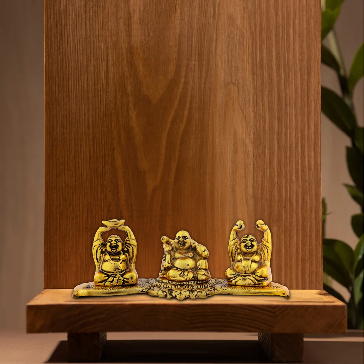 Laughing Buddha Idol - 3 x 7 Inches | Aluminium Happy Man/ Buddha Statue for Home/ 380 Gms Approx - Image 6