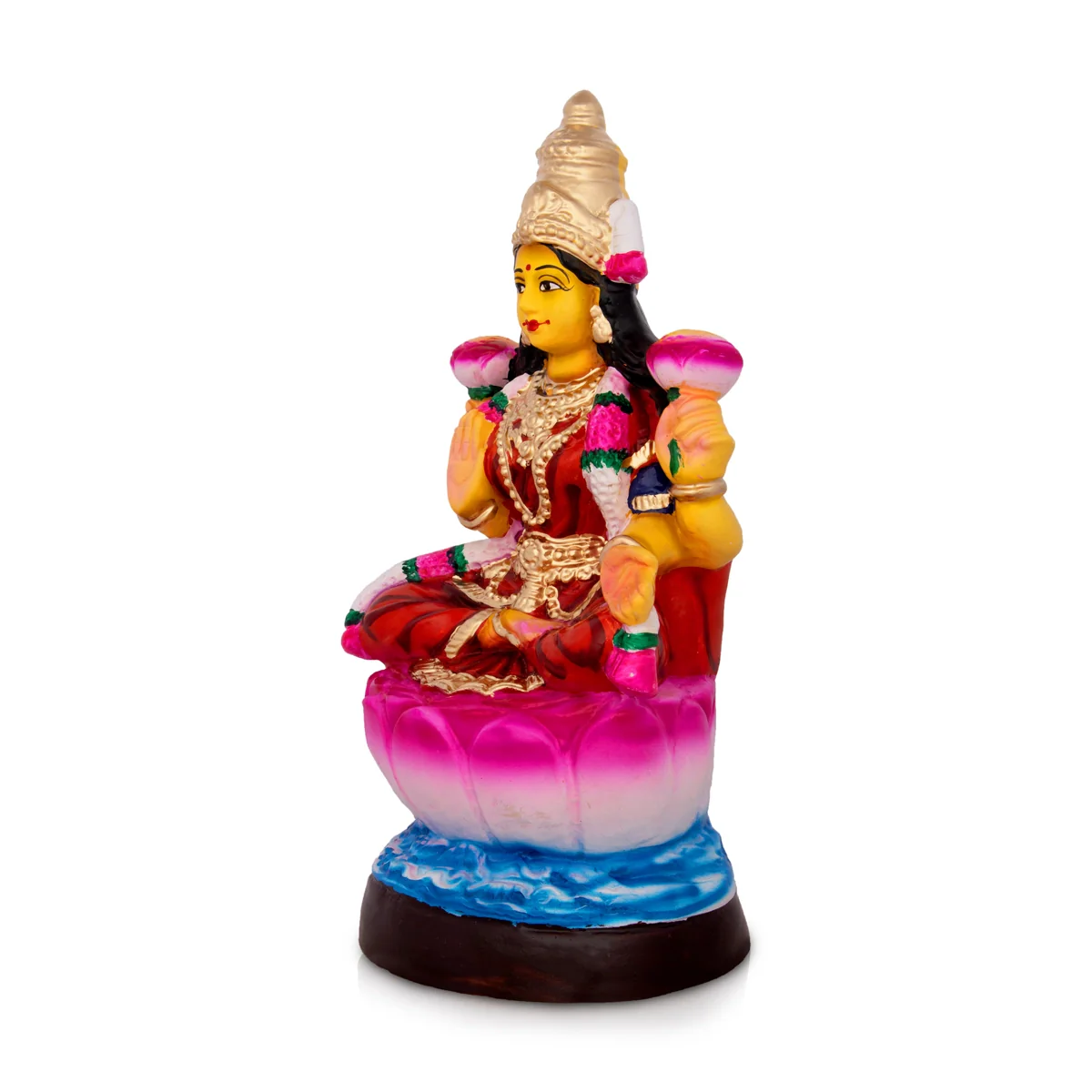 Laxmi Devi Paper Mache Golu Bommai - 13 x 8.5 Inches | Giri Golu Doll/ Navaratri Golu Bomma/Gombe/Bommai - Image 3