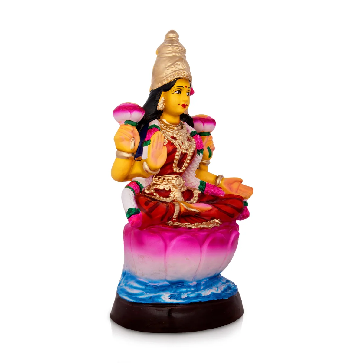 Laxmi Devi Paper Mache Golu Bommai - 13 x 8.5 Inches | Giri Golu Doll/ Navaratri Golu Bomma/Gombe/Bommai - Image 4
