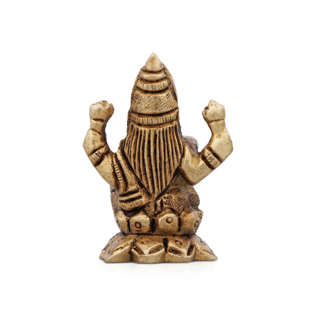 Laxmi Murti - 2 x 1.5 Inches | Antique Brass Idol/ Lakshmi Statue for Pooja/ 95 Gms Approx - Image 4