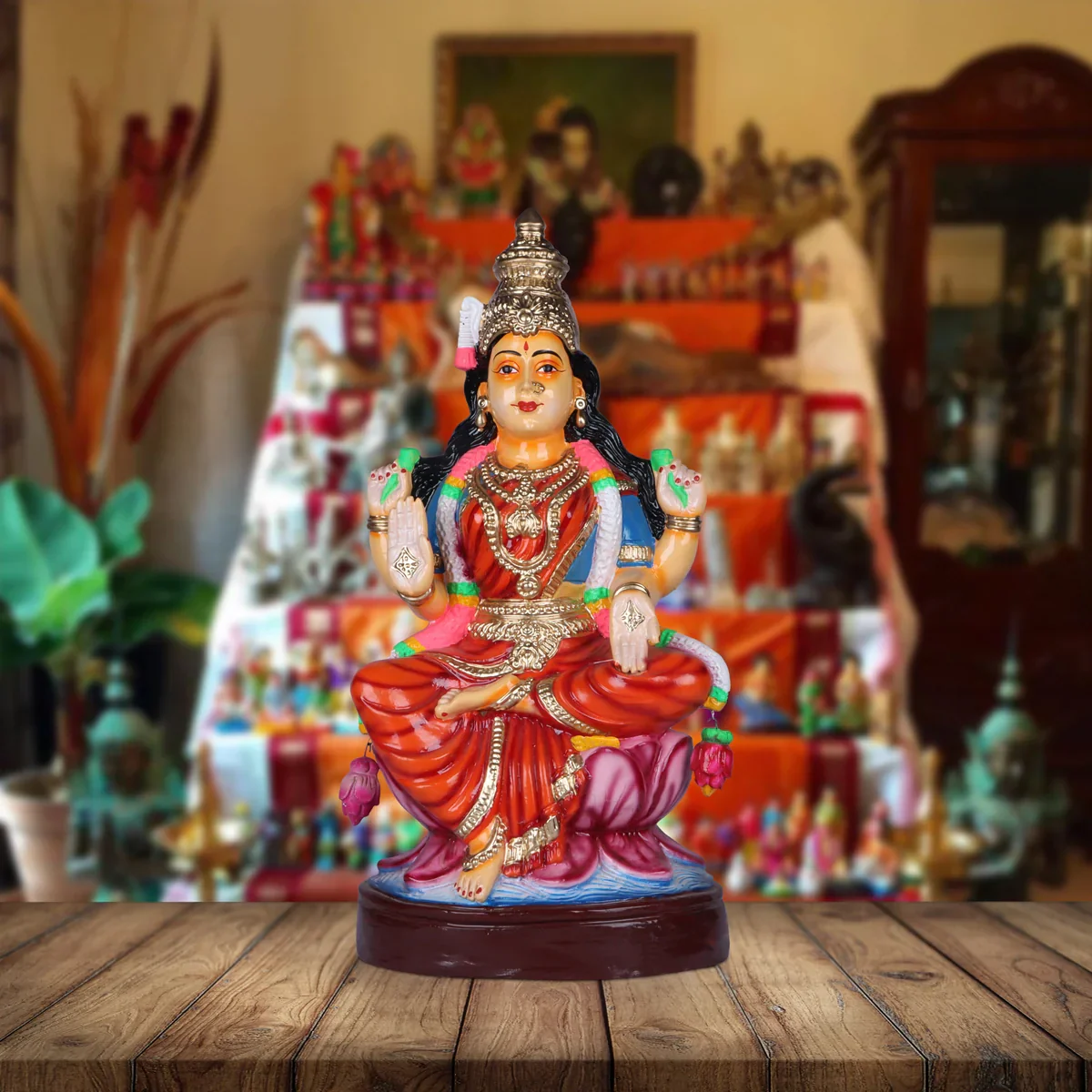 Laxmi Paper Mache Golu Bommai - 24 Inches | Giri Golu Doll/ Navaratri Golu Bomma/Gombe/Bommai - Image 5