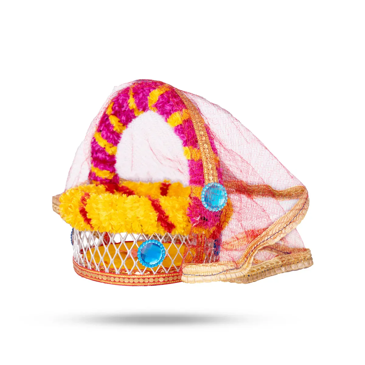 Lord Krishna Carry Basket with Handle - 7.5 x 6 Inches | Tokri Basket for Laddu Gopal - Image 3