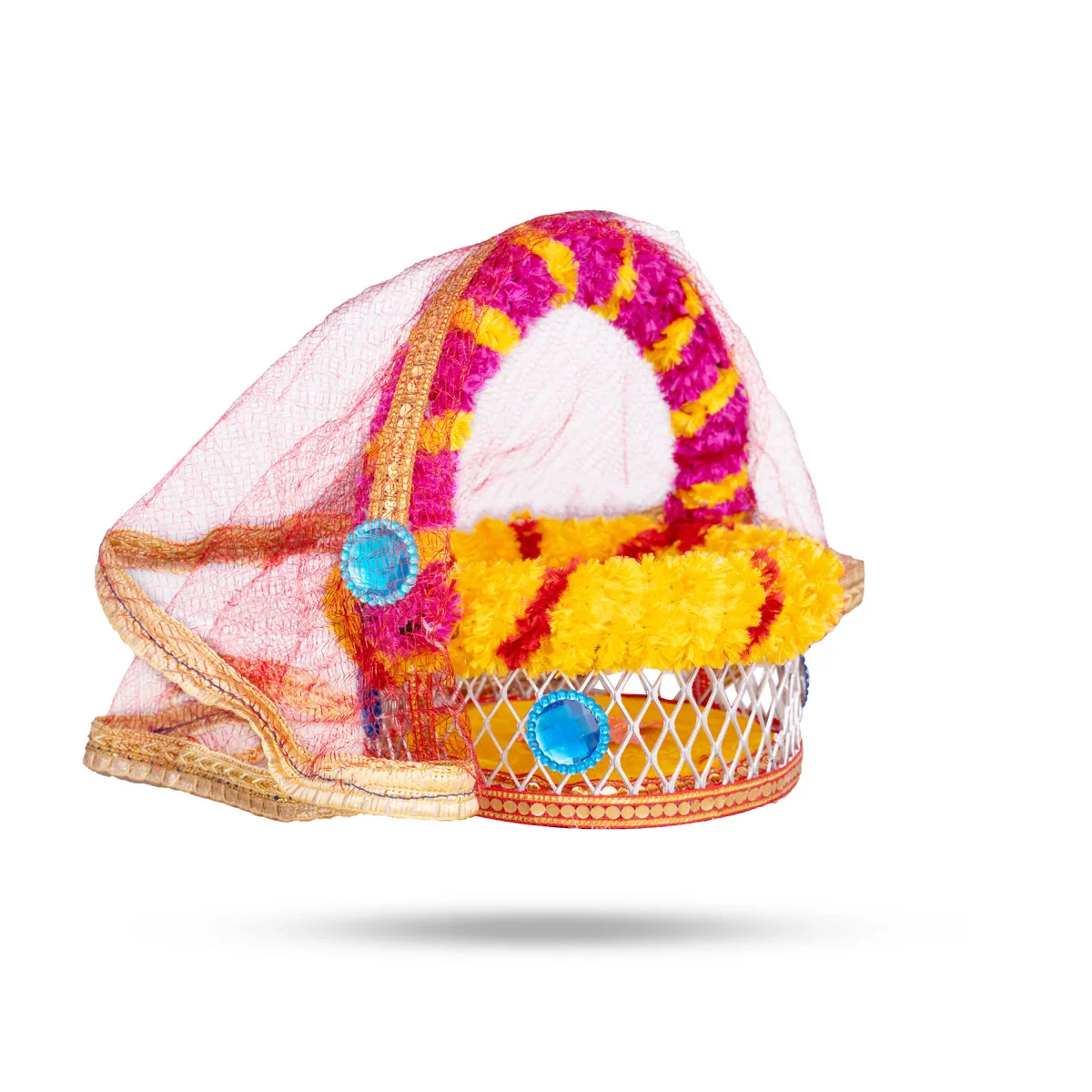 Lord Krishna Carry Basket with Handle - 7.5 x 6 Inches | Tokri Basket for Laddu Gopal - Image 4