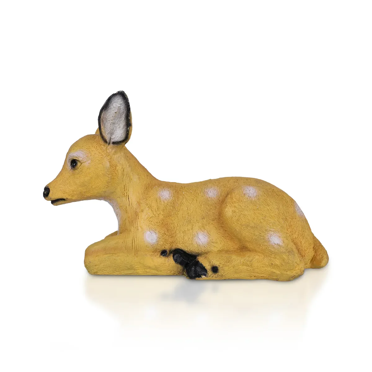 Lying Deer Statue - 8 X 11.25 Inches | Resin Deer Figurine/ Deer Sculpture Showpiece For Elegant Garden Decor - Image 3