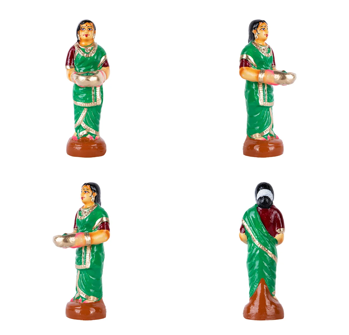 Maalai Maatrudal Clay Golu Bommai Set- 9 X 3.5 Inches | Navaratri Golu Gombe/Giri Golu Doll/Navratri Decoration - Image 10