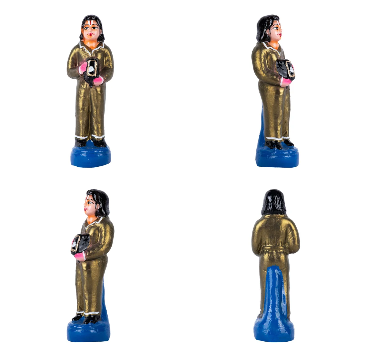 Maalai Maatrudal Clay Golu Bommai Set- 9 X 3.5 Inches | Navaratri Golu Gombe/Giri Golu Doll/Navratri Decoration - Image 11
