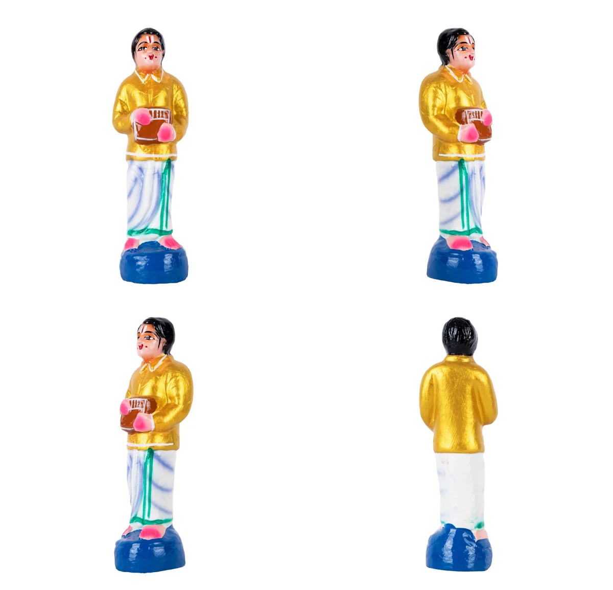 Maalai Maatrudal Clay Golu Bommai Set- 9 X 3.5 Inches | Navaratri Golu Gombe/Giri Golu Doll/Navratri Decoration - Image 12