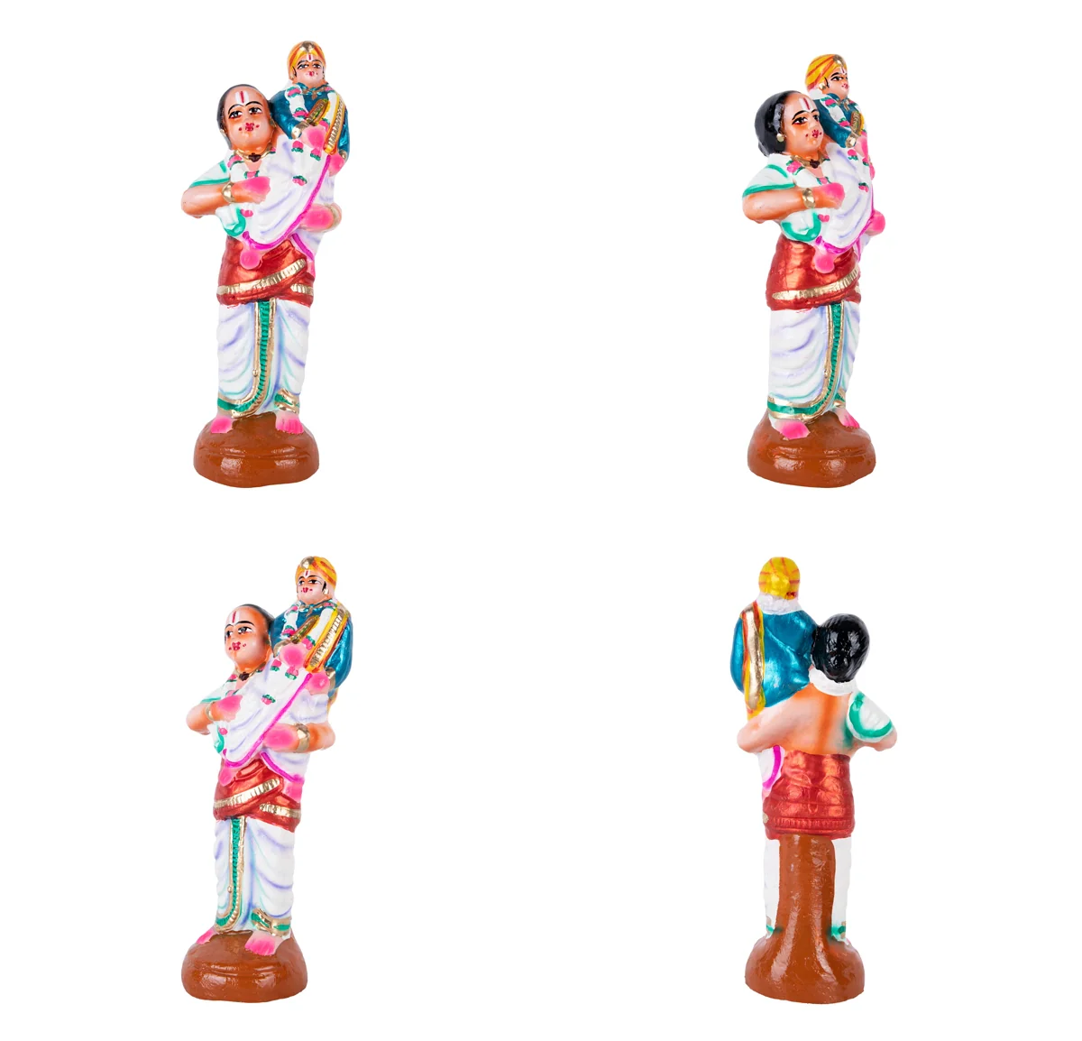 Maalai Maatrudal Clay Golu Bommai Set- 9 X 3.5 Inches | Navaratri Golu Gombe/Giri Golu Doll/Navratri Decoration - Image 2