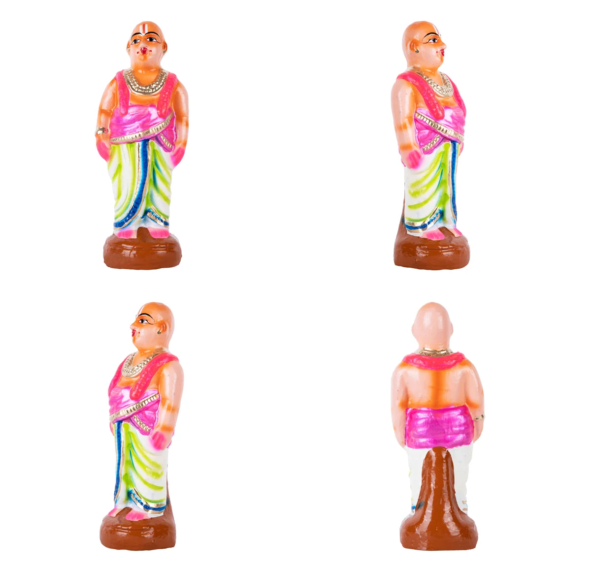 Maalai Maatrudal Clay Golu Bommai Set- 9 X 3.5 Inches | Navaratri Golu Gombe/Giri Golu Doll/Navratri Decoration - Image 4