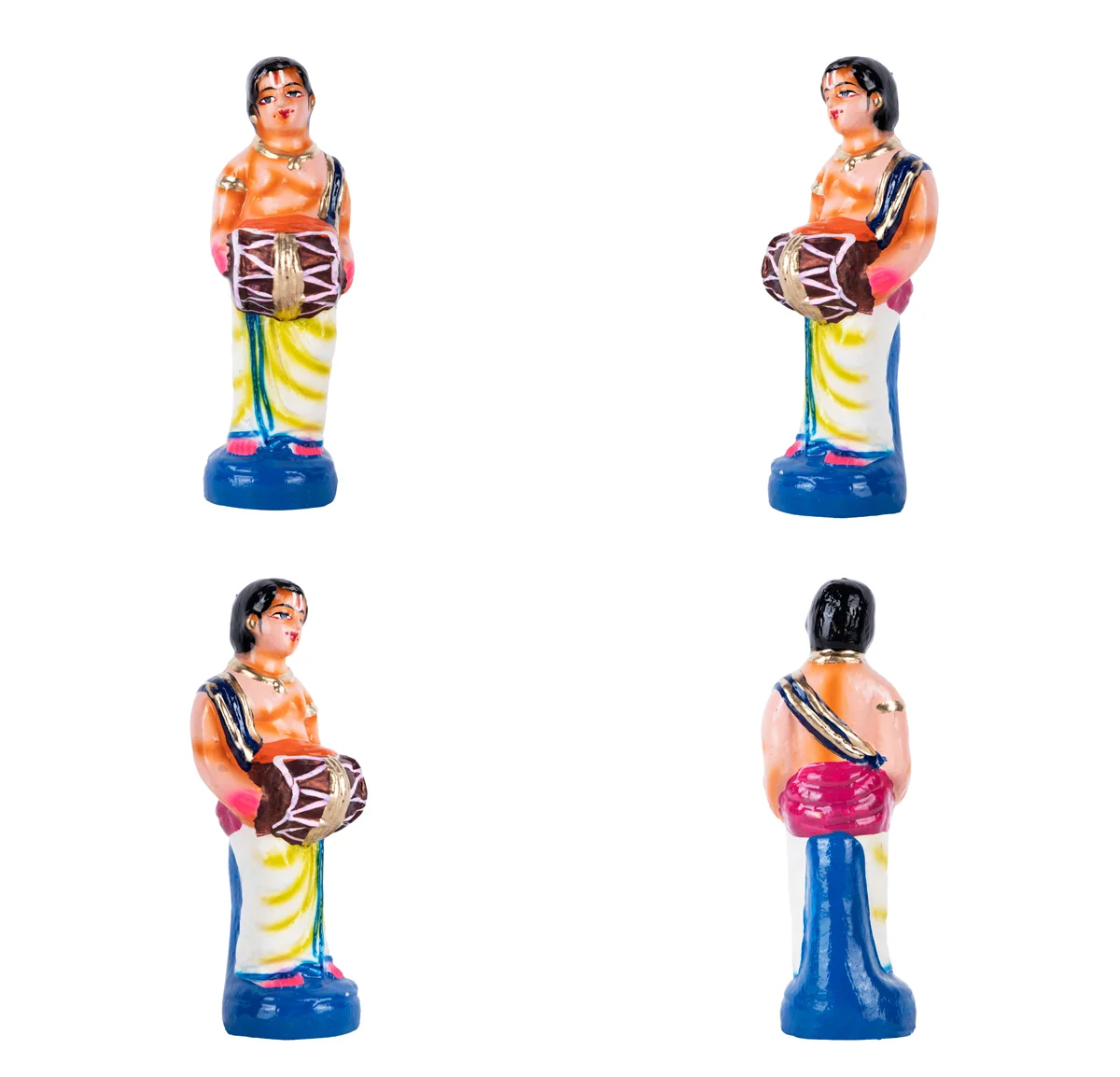 Maalai Maatrudal Clay Golu Bommai Set- 9 X 3.5 Inches | Navaratri Golu Gombe/Giri Golu Doll/Navratri Decoration - Image 5