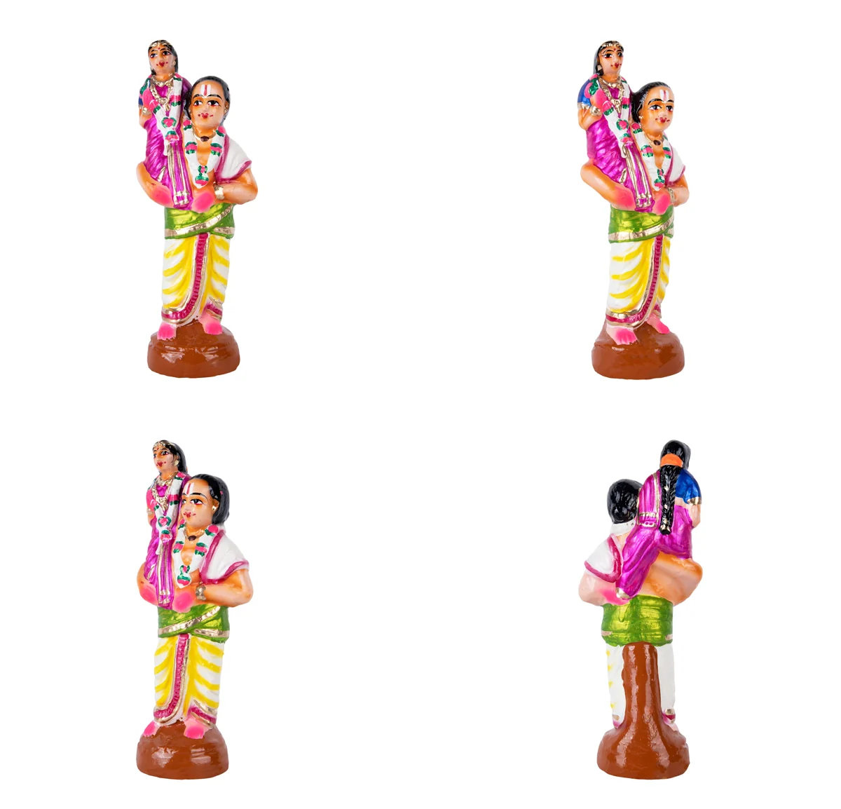 Maalai Maatrudal Clay Golu Bommai Set- 9 X 3.5 Inches | Navaratri Golu Gombe/Giri Golu Doll/Navratri Decoration - Image 6