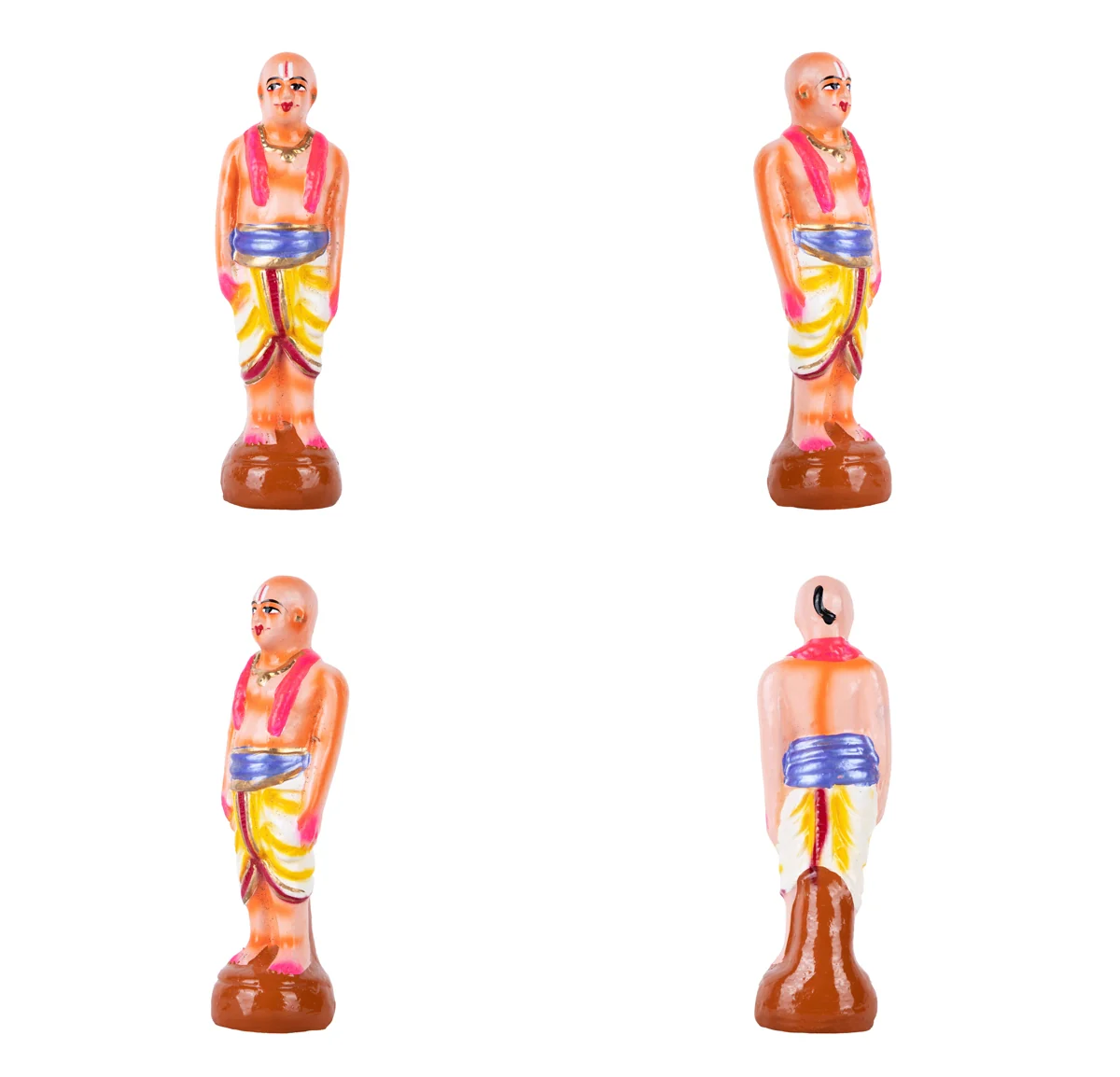 Maalai Maatrudal Clay Golu Bommai Set- 9 X 3.5 Inches | Navaratri Golu Gombe/Giri Golu Doll/Navratri Decoration - Image 8