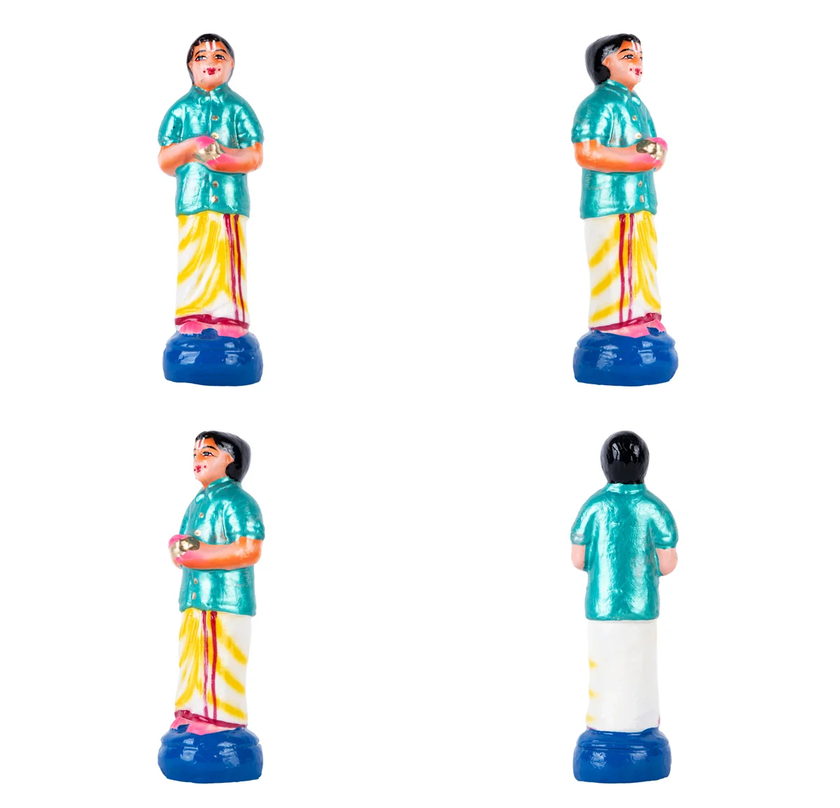 Maalai Maatrudal Clay Golu Bommai Set- 9 X 3.5 Inches | Navaratri Golu Gombe/Giri Golu Doll/Navratri Decoration - Image 9