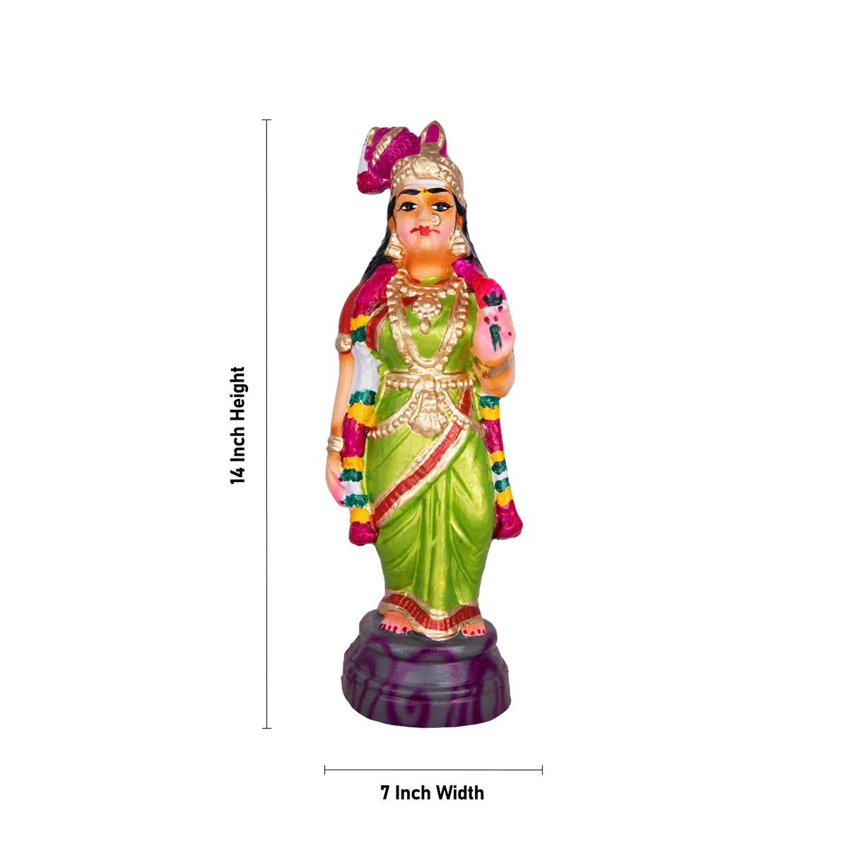Madurai Veeran Clay Golu Bommai Set - 14 X 7 Inches | Navaratri Gombe/ Giri Golu Doll/ Navratri Decor - Image 8